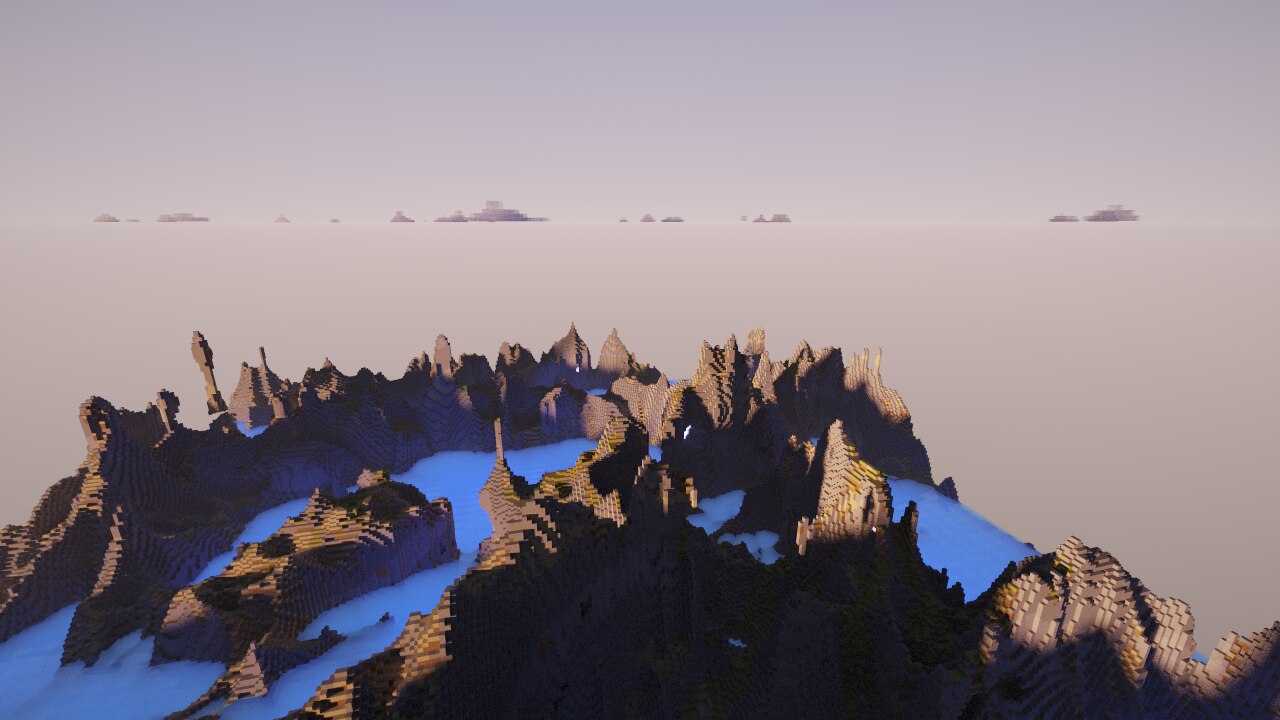 Dry islands and sea stacks at golden hour